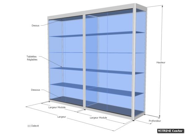 Vitrine 2 modules