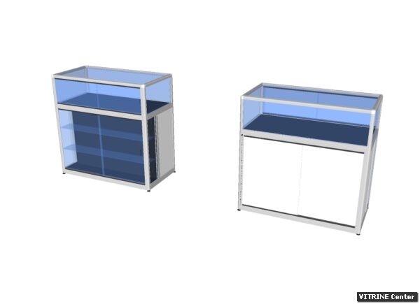 Vitrine compoir meuble avec portes coulissante verre